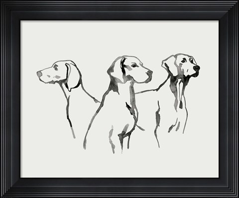 Framed Watercolor Pup I Print