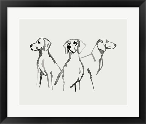 Framed Watercolor Pup II Print