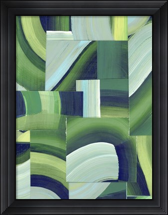 Framed Oceanic Patchwork I Print