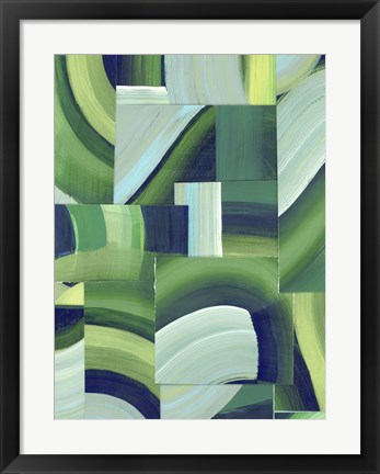 Framed Oceanic Patchwork I Print