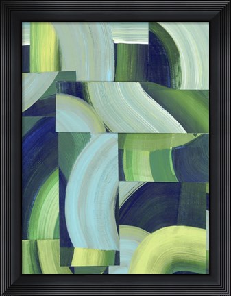 Framed Oceanic Patchwork II Print