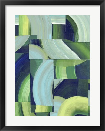 Framed Oceanic Patchwork II Print