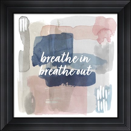 Framed Calm Watercolor I Print