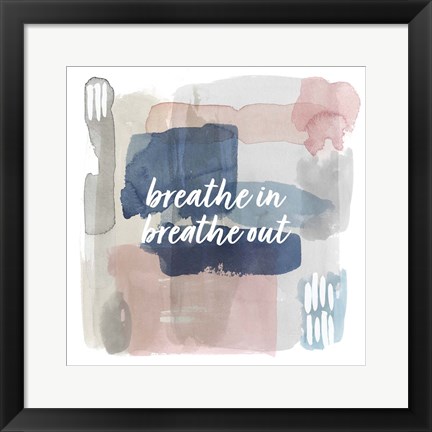 Framed Calm Watercolor I Print
