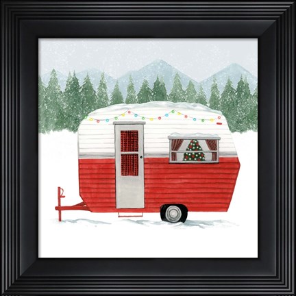 Framed Camping for Christmas I Print