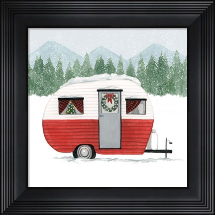 Framed Camping for Christmas II Print