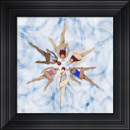 Framed Working Together I Print