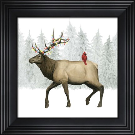 Framed Festive Forest I Print