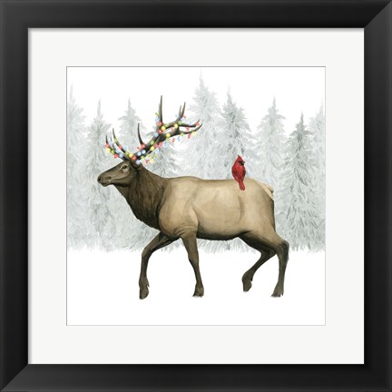 Framed Festive Forest I Print