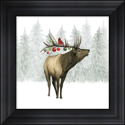 Framed Festive Forest II Print