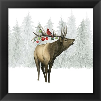 Framed Festive Forest II Print