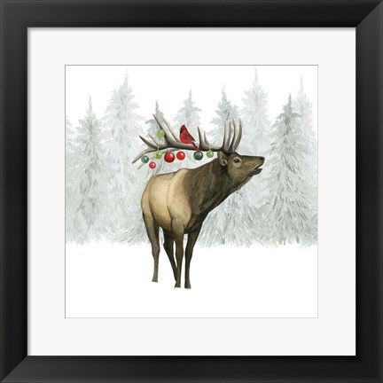 Framed Festive Forest II Print