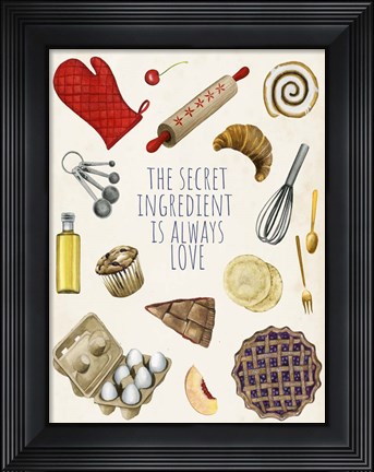 Framed Secret Ingredient I Print
