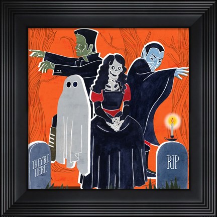 Framed Graveyard Gang I Print