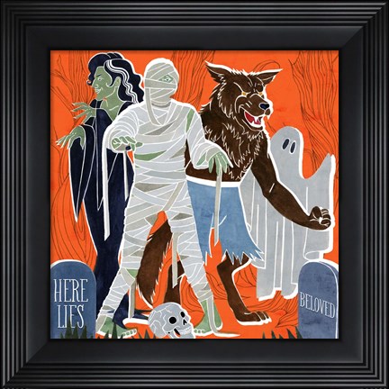 Framed Graveyard Gang II Print