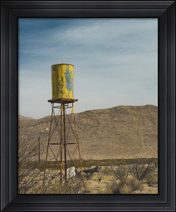 Framed Yellow Water Tower I Print