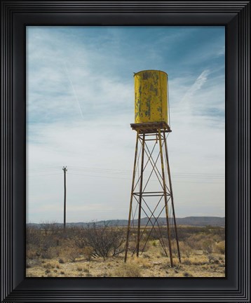 Framed Yellow Water Tower II Print