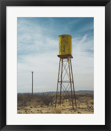 Framed Yellow Water Tower II Print