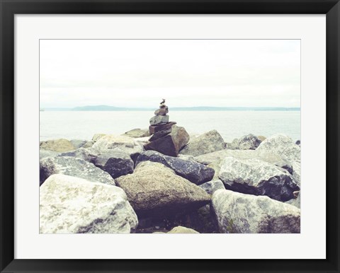 Framed Bay Rocks III Print