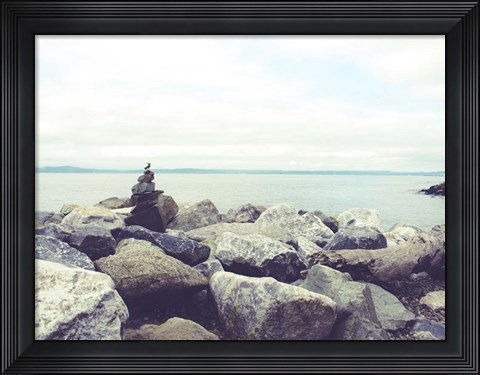 Framed Bay Rocks IV Print