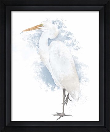 Framed Coastal Heron I Print