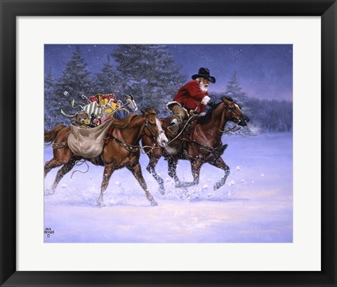 Framed Christmas Rush Print