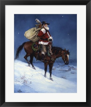 Framed Cowboy Christmas Print