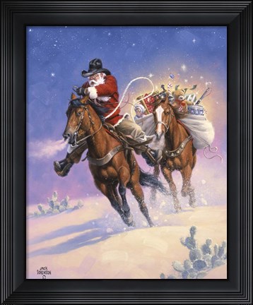 Framed Santa&#39;s Big Ride Print