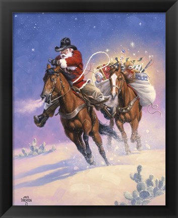 Framed Santa&#39;s Big Ride Print