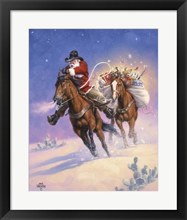 Framed Santa&#39;s Big Ride Print