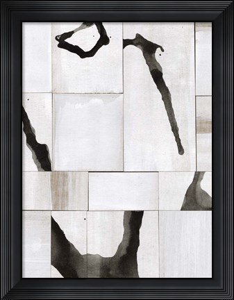 Framed Neutral Subtext I Print