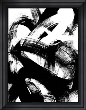 Framed Onyx Swipe I Print