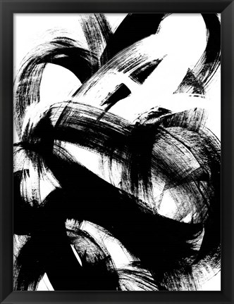 Framed Onyx Swipe I Print