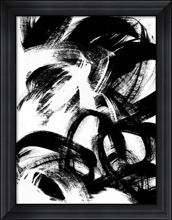 Framed Onyx Swipe III Print