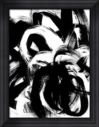 Framed Onyx Swipe IV Print