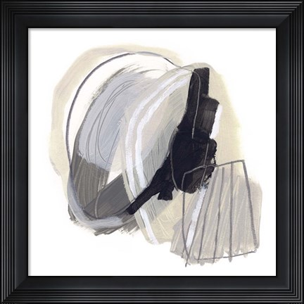 Framed Circular Balance I Print