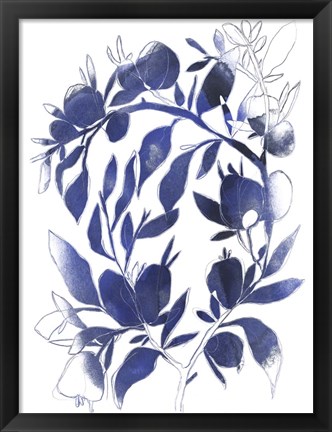 Framed Indigo Branch II Print