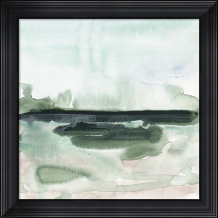 Framed Green Coast II Print