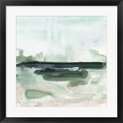 Framed Green Coast II Print