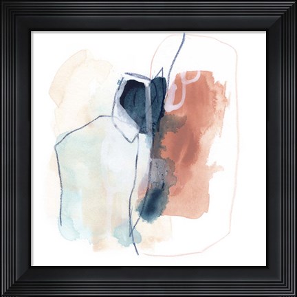 Framed Rose Round III Print