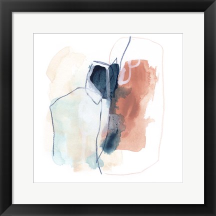 Framed Rose Round III Print