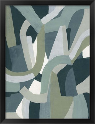 Framed Limestone Puzzle I Print