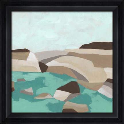 Framed Geometric Shoals II Print