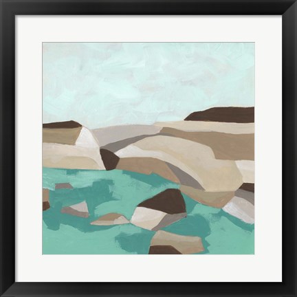 Framed Geometric Shoals II Print