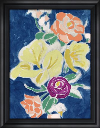 Framed Paintbox Floral II Print
