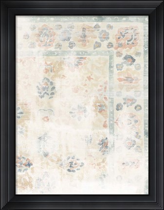 Framed Antique Textile Swatch II Print