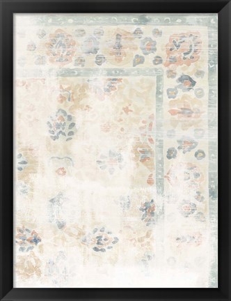 Framed Antique Textile Swatch II Print