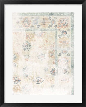 Framed Antique Textile Swatch II Print