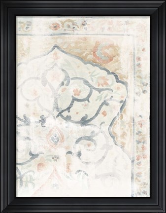 Framed Antique Textile Swatch III Print