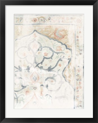 Framed Antique Textile Swatch III Print
